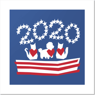 Patriotic 2020 Pets Posters and Art